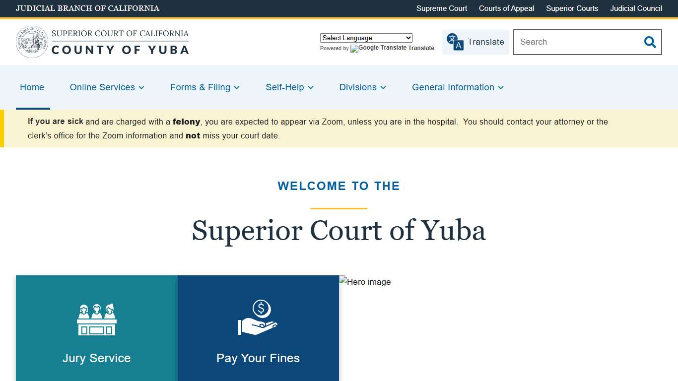 Home Superior Court of California County of Yuba